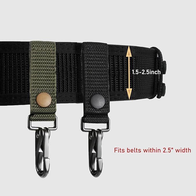 Heavy Duty Belt Keeper Clip, Strong Metal Police Key Chain Clip for Law Enforcement Police Belt Accessories