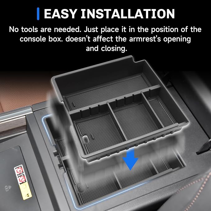 SXCY 3PCS for 2024-2026 Lexus GX550 Center Console Organizer for 2024 2025 2026 Lexus GX550 Accessories [Armrest Console Tray+Cupholder+Privacy Tray] 2024+ GX550 Armrest Insert Storage Organizer