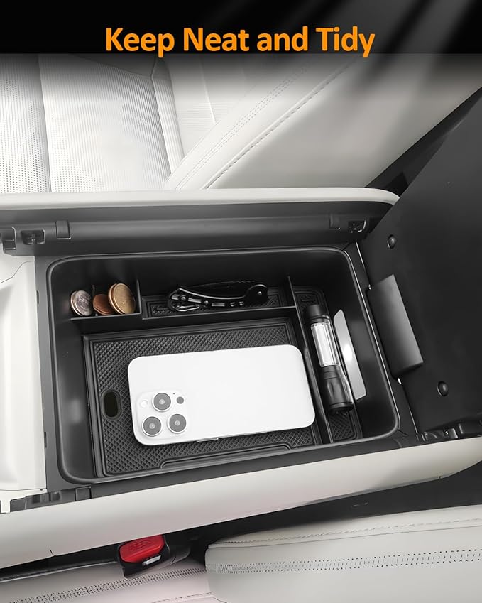 CDEFG for 2024 2025 2026 Hyundai Santa Fe Center Console Organizer Tray Armrest Storage Middle Console Insert Accessories