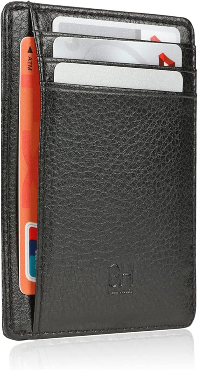 GH GOLD HORSE Slim RFID Blocking Card Holder Minimalist Leather Front Pocket Wallet for Women | Slim