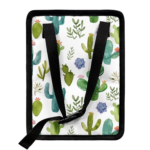 Biyejit Cactus Flowers Car Trash Can Automotive Garbage Bag Car Trash Can with Lid Collapsible Reusable Waterproof Car Garage Bag Car Accessories Interior Car Organizer