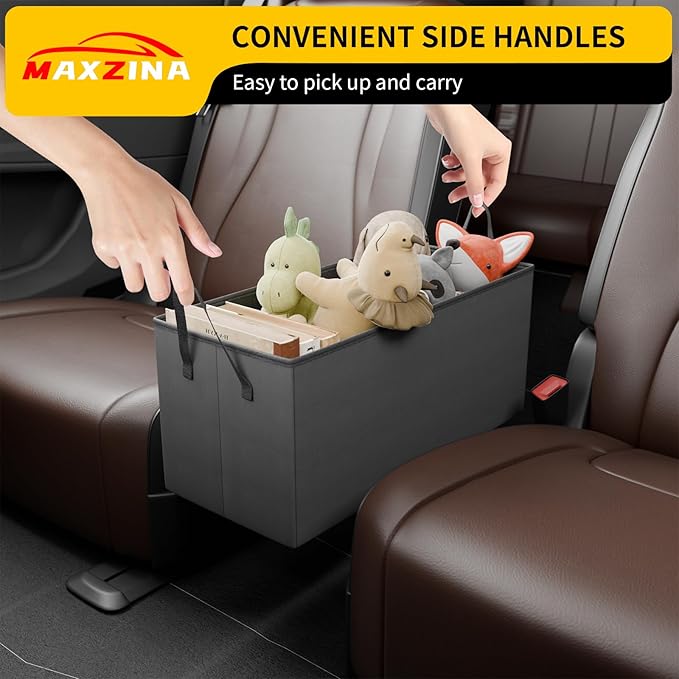 Seat Aisle Storage Box Compatible with 2021-2026 Kia Sorento Rear Console Organizer Foldable Backseat 2nd Row Kids Toys Travel Storage Bin for 2025 Sorento 6 Seats Accessories