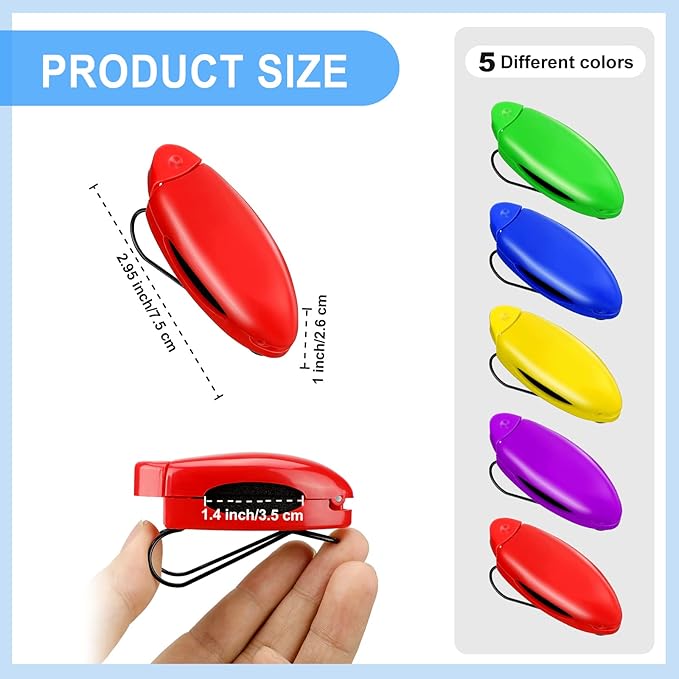 Frienda 5 Pcs Auto Car Vehicle Sun Visor Clip Holder Sunglasses Holder for Eyeglasses Mount Ticket Card Clip for Car Accessories (Bright Color)