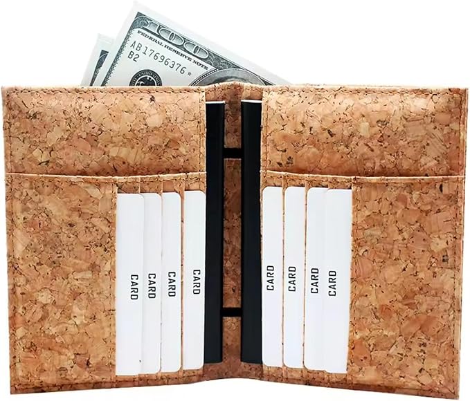 boshiho Passport Holder Wallet Cover RFID Blocking Vegan Cork Passport Case Travel Must Haves for Men Women (03-Cork)