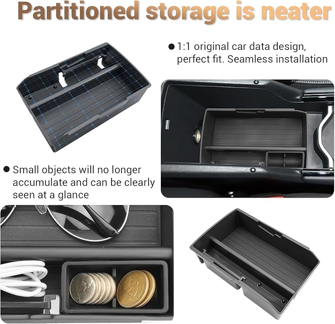 Tiguan 2026 Tray 2026 Tiguan Center Console Tray Armrest Tray for 2025 2026 VW Tiguan Center Console Organizer Middle Console Storage Insert Tray Arm Rest Organizer Tiguan 2026 Accessories Black