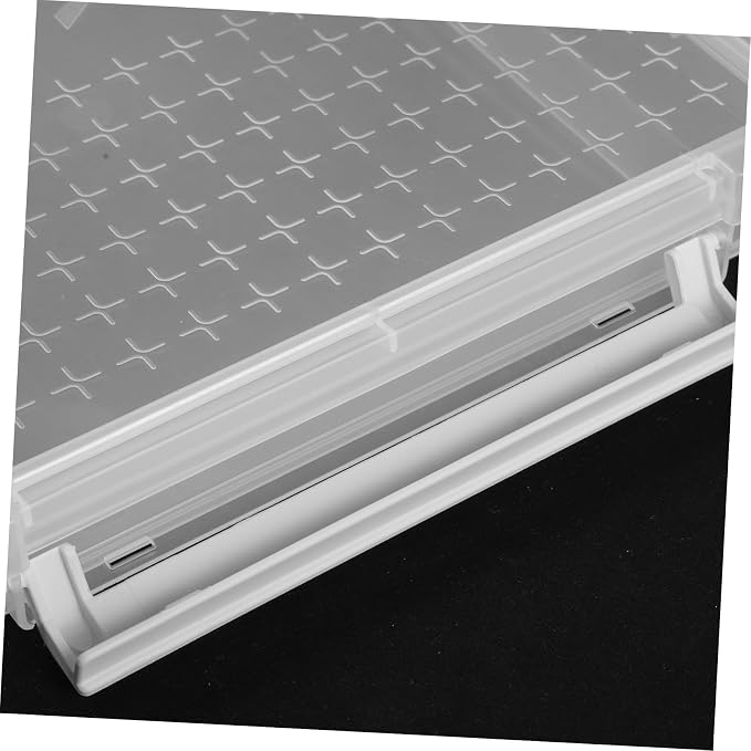 Transparent File Box with Lid Stackable Desktop Document Organizer for Office and Home Sealed File Case with Anti-wear and Anti-deformation Features Multipurpose Storage for