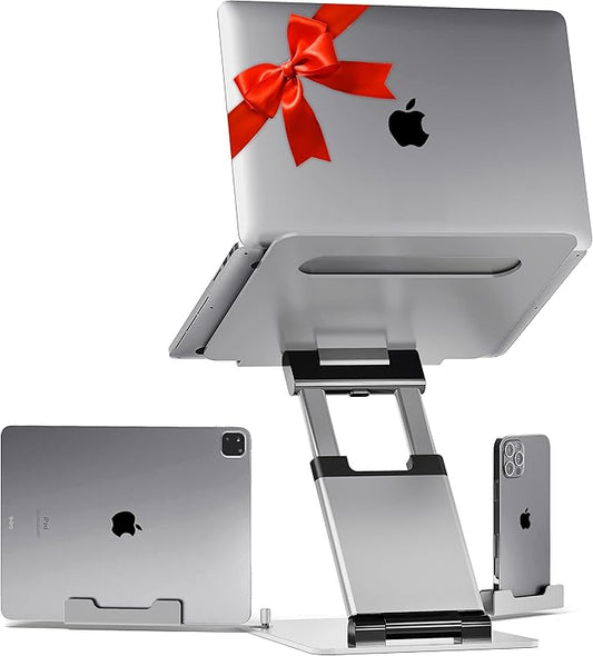 Lifelong Laptop Stand: Adjustable Height, Fits 10-17 Inch Laptops, Portable & Desk-Mounted