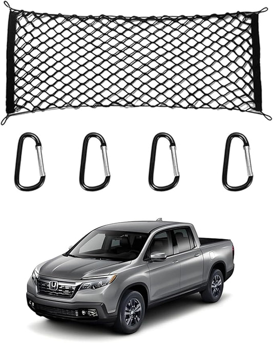 for Honda Ridgeline Envelope Style Truck Bed Cargo Net - Fits 2013-2024 2025 2026 Ridgeline Accessories Cargo Net for Pickup Truck Bed - Heavy Duty Carabiners