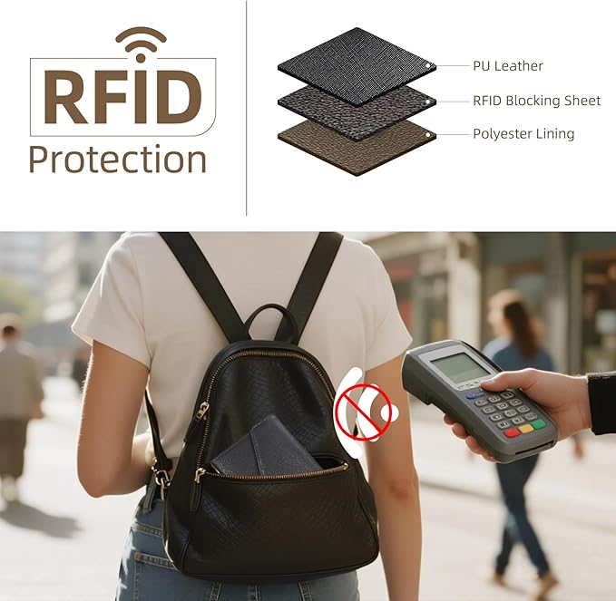 ZOPPEN Mulit-purpose Rfid Blocking Passport Holder Travel Wallet (Ver.4) Passport and Vaccine Card Holder ComboTri-fold Document Organizer Travel Essentials