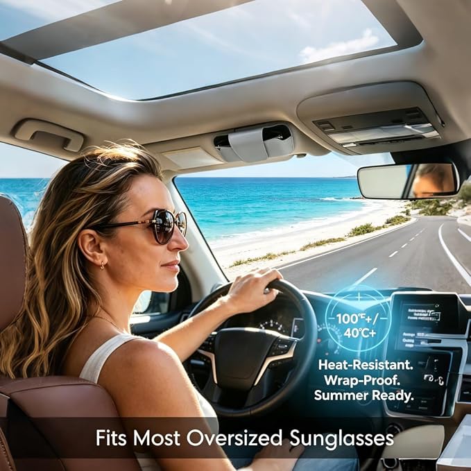Sunglass Holder for Car Visor Glasses Case Non-Slip Clip Universal for Sunglasses Eyeglasses Car Interior Accessory