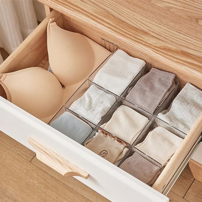 8pcs Adjustable Drawer Dividers Organizer|Expandable Drawer Organizers for Clothes, Kitchen Utensils&Tools, Customizable Drawer Dividers for Drawers|Separadores de Cajones for Storage&Organization