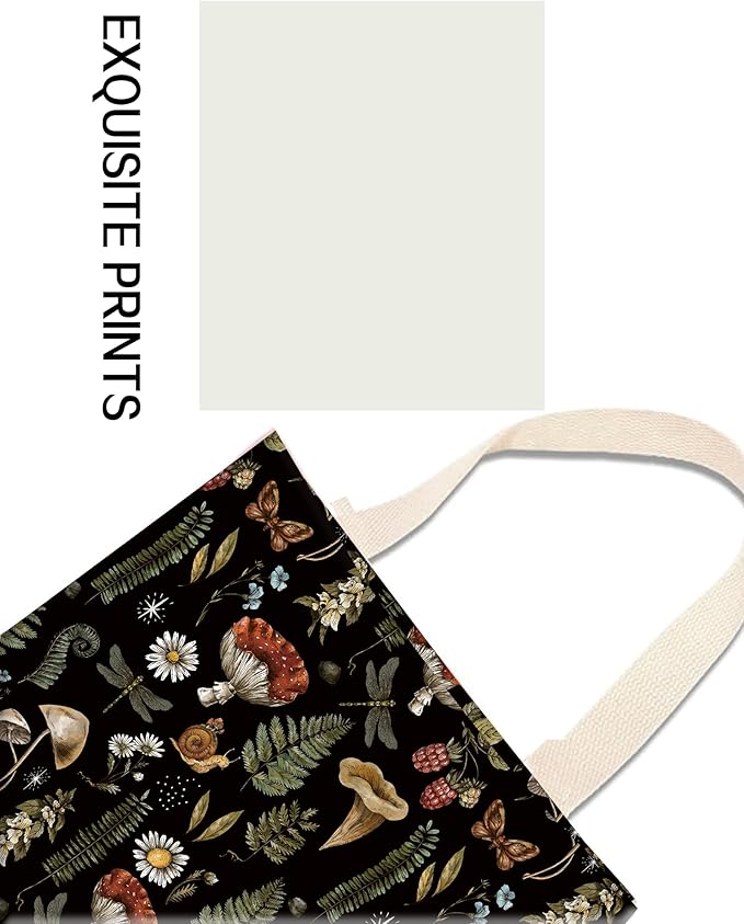 Hanging Car Trash Can Bag - Boho Brown Mushroom Design, Back Seat Organizer for Travel, Camping, Vehicle Accessories