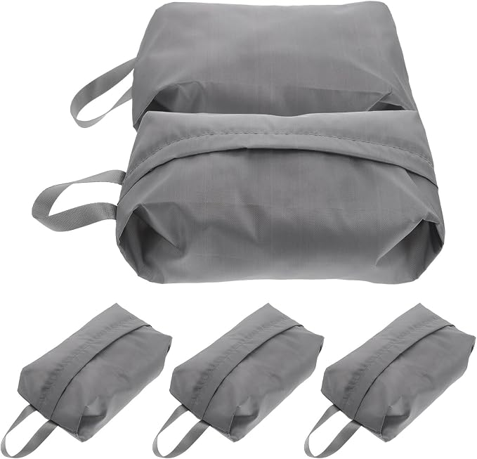 ORFOFE 5pcs Portable Underwear Travel Organizer Bags Set, Waterproof Gray Storage Pouches with Handheld Design for Suitcase Packing and Daily Use