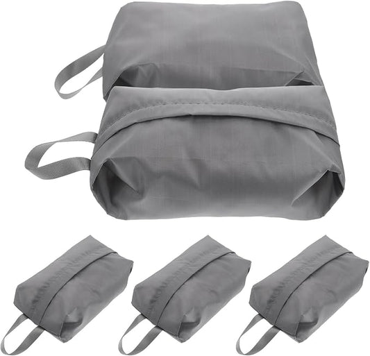 Ipetboom 5pcs Gray Waterproof Travel Underwear Storage Bags Portable Handheld Organizer Pouches for Socks and Clothes Packing in Suitcases