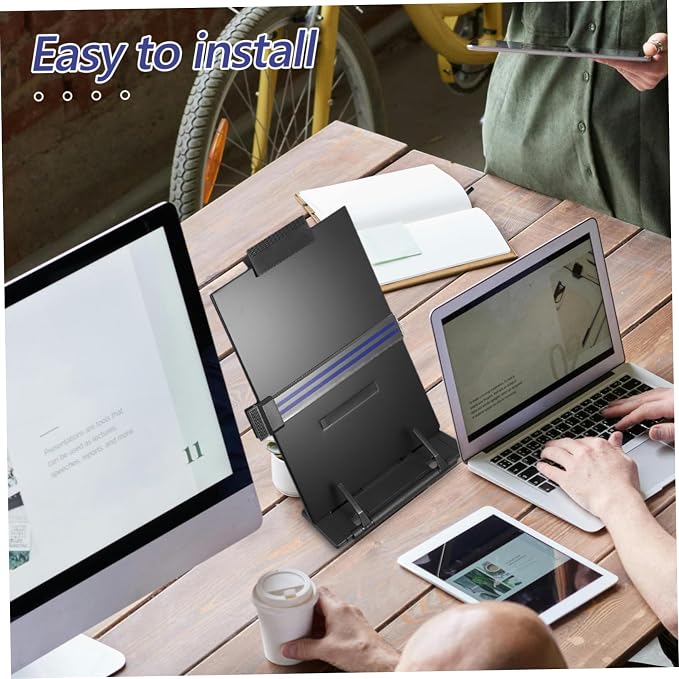 Adjustable Document Holder Stand for Reading and Typing Portable Copy Holder with Adjustable Angles for Office School and Home Use Lightweight and