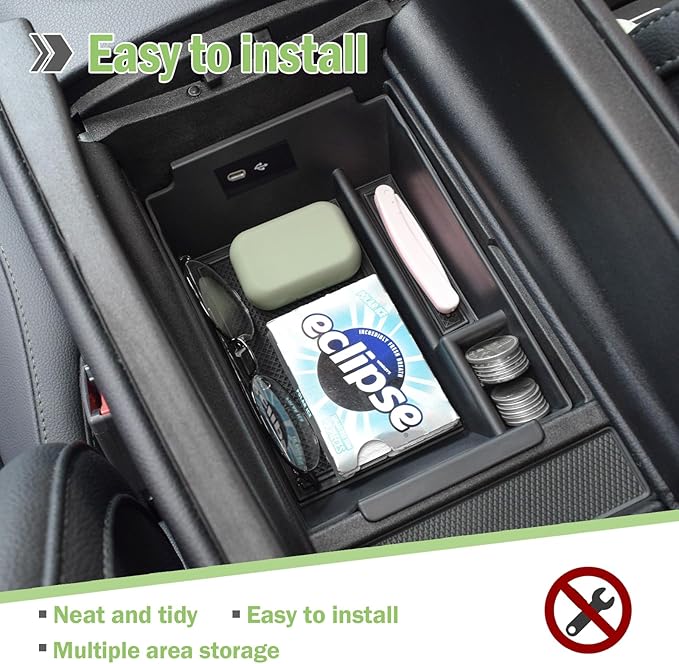 HGWEI Center Console Organizer Compatible with 2020-2026 Mercedes Benz GLE 350 450 580 AMG 53 63S Accessories, GLS 450 580 AMG 63 Armrest Storage Box Insert Tray (Not Fit with Cool Box)