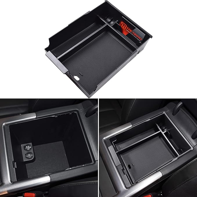 TACORBO Center Console Organizer Compatible with Hyundai Palisade 2023 2024 2025 Accessories, Armrest Insert Tray, ABS Black Glove Box Secondary Storage(No Fit Palisade 2020-22), Black