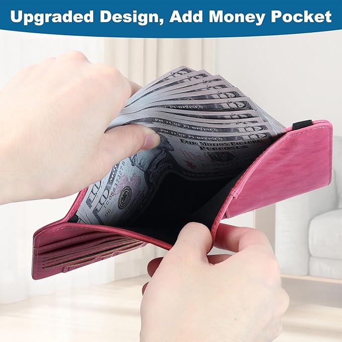 Passport Holder for Travel Essentials Wallet Rfid Blocking Cover Leather Case Vacation Travel Accessories for Women Men (602#Pink)
