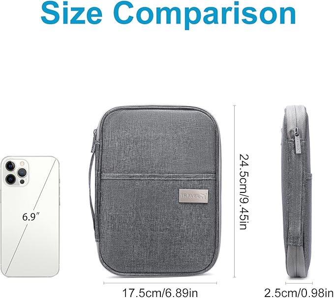 Family Passport Wallet Holder,Waterproof Multi functional Travel Document Organizer for Men Women Travel Wallet