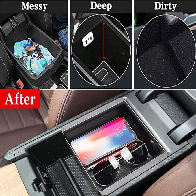 TTCR-II Compatible with BMW 3 Series Center Console Organizer G20 2019-2024 2025 2026, for 4 Series Console Organizer Tray G22 2021-2025 2026, for BMW i4 G26 Middle Storage Tray