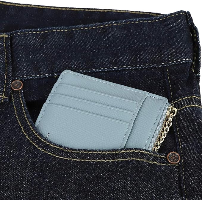 Women's 8 Cards Slim Minimalist Card Holder Coin Changes Purse Keychain Front Pocket Wallet | 8 Cards, Slim, Minimalist, Coin Changes, Purse, Keychain