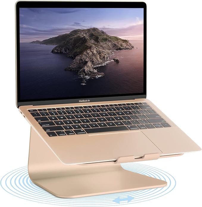 Rain Design mStand360 Laptop Stand with Swivel Base, Gold (10073)