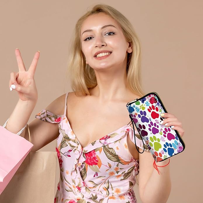 Wristlet Wallet for Women, RFID Blocking Phone Wallet, Large Capacity Zip Around Clutch, Fits iPhone 15 Pro Max, Travel Organizer Purse