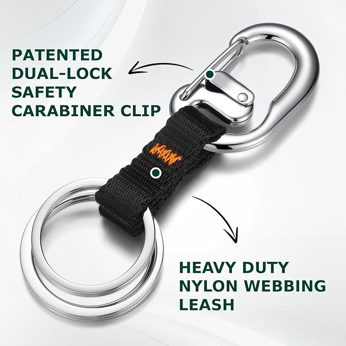 STEEL HAWK Ultra-Rugged Cold-Forged Stainless Steel Keychain EDC Organiser – Heavy Duty Waterproof Car Key Clip & Holder, Corrosion-Proof Multitool Loop, Premium Minimalist Key Ring
