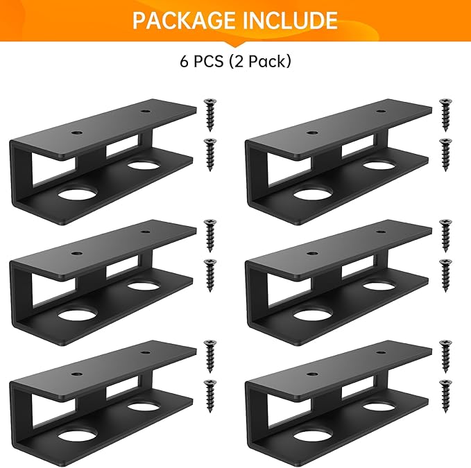 2 Pack Under Desk Laptop Mount with Anti-Scratch Felt Board, Holder Tray, Durable Shelf for Keyboard Storage