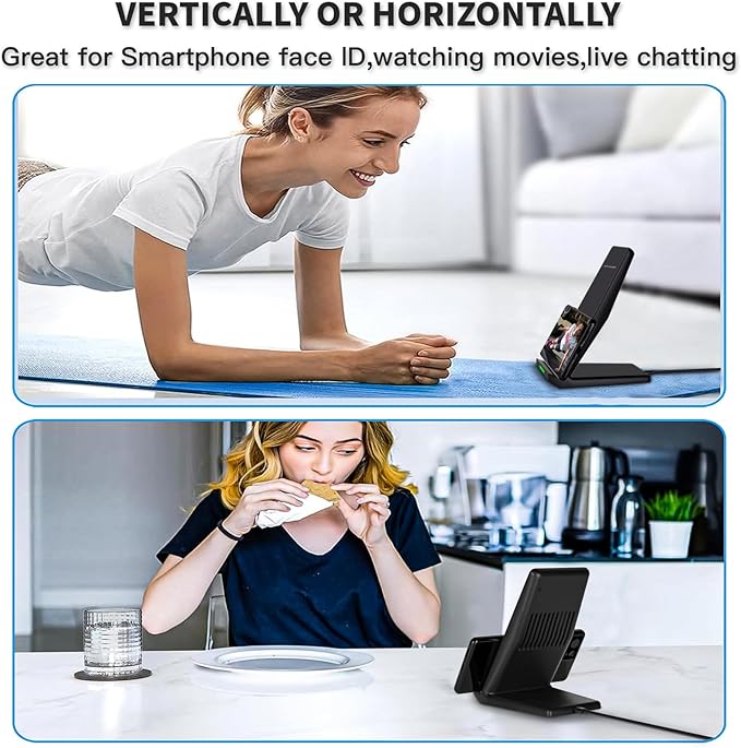 Wireless Charger Station,15W Desk Wireless Charging Stand 20W USB C Adapter for Apple iPhone 17 Pro/17/17/Air/16 Pro/16E/16 Plus/15/14/13,Samsung Galaxy S25/S24/S23/S22/Z Flip Fold/Note 20,Google etc