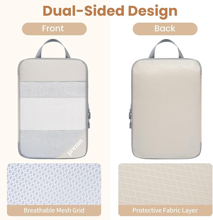Compression Packing Cubes for Travel, Lightweight Vacation Travel Essentials, Travel Accessories for Suitcase Organizer Bags Set, Durable Luggage Organizer