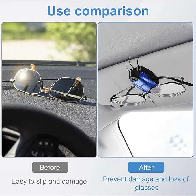 Frienda 5 Pcs Auto Car Vehicle Sun Visor Clip Holder Sunglasses Holder for Eyeglasses Mount Ticket Card Clip for Car Accessories (Stylish Color)