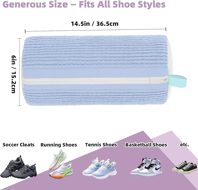 Shoe Washing Machine Bag Shoe Laundry Bags for Sneakers Reusable 2pc Shoes Cleaning Bags 360° Deep Clean for All Shoes Types With Invisible Zipper