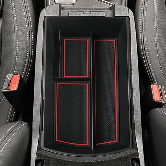 SHAOHAO for 2025 2026 Subaru Ascent Center Console Organizer for 2019-2026 Subaru Ascent Accessories Base/Premium/Onyx Edition/Limited/Onyx Edition Limited/Touring Double Space Armrest Insert Tray