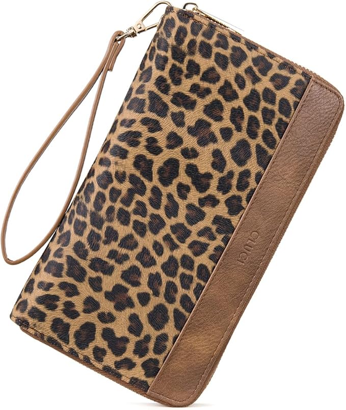 CLUCI Women Wallet Large PU Leather Wristlet Purse for Women RFID Blocking Zip Around Card Holder Ladies Travel Clutch | RFID, Bifold, Wristlet, Large