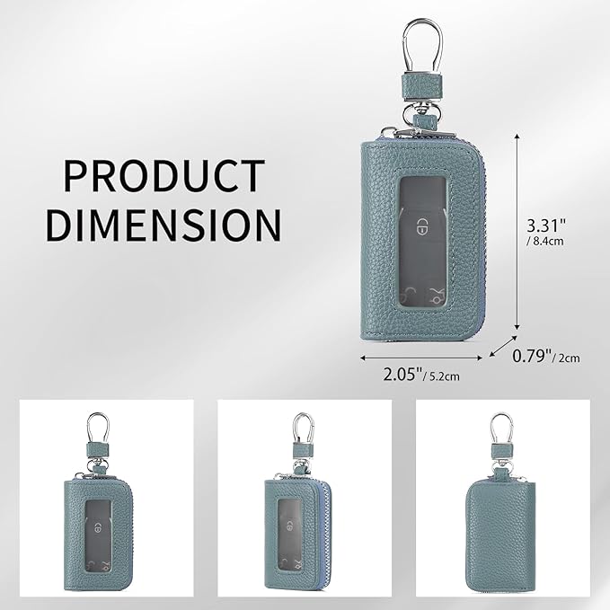 SENDEFN Universal Car Key Fob Case Leather Smart Remote Keychain Protector Holder