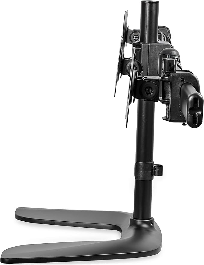 StarTech.com Triple Monitor Stand - Articulating - For Monitors 13??to 27??Adjustable VESA Computer Monitor Stand for 3 Monitor Setup - Steel - Black (ARMBARTRIO2)