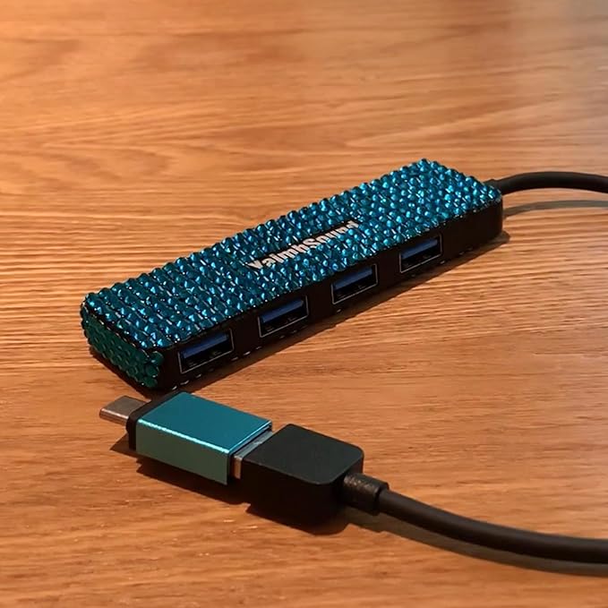 USB Splitter 1 in 2 Out, USB 3.0 Splitter Multiple USB, YaimhSound USB Extension Hub for Laptop/PC/Mac Pro/MacBook/Flash Drive, SSD,Gaming (Blue)
