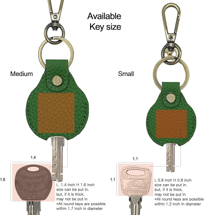 Genuine Leather Key Ring,Key Sleeve for Men, Women, Key Holder, Stylish Key Cover for Broken Key,Key Chain
