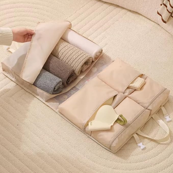 Waterproof Polyester Travel Organizers for Clothes Underwear Storage Ergonomic Luggage Packing Bags with Multiple Compar