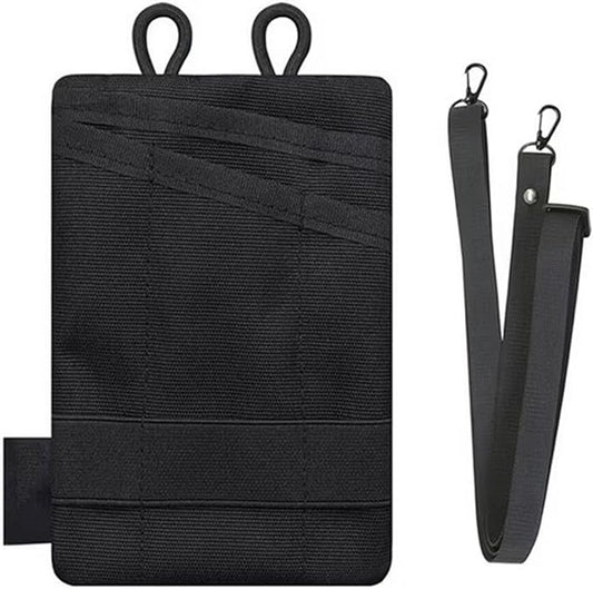 Pocket Tool Pouch 7x5 inch Multipurpose EDC Pocket Organize Mini Tool Pouch with Zipper and Strap for Flashlight/Pocket Knife, Pen (Black)