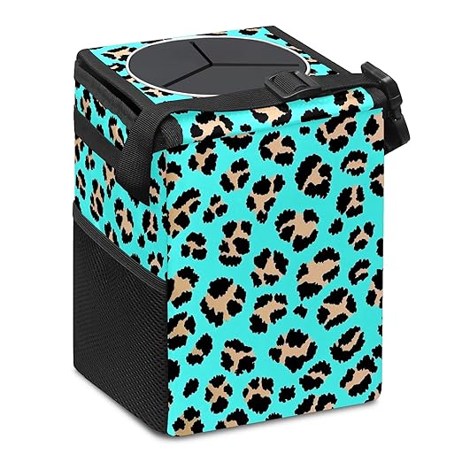 Car Trash Can – Multi-Purpose, Lightweight and Portable with Durable Water-Resistant Coating, No Installation Required, Practical and Ample Capacity, Variety of Colors.Tiger Pattern
