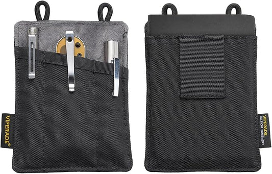 VIPERADE Slim EDC Pouch, Mini Pocket Organizer for Men, EDC Belt Organizer for Knife/Flashlight/Pen/Pry Bar/Mini Tools/Pocket Notebook