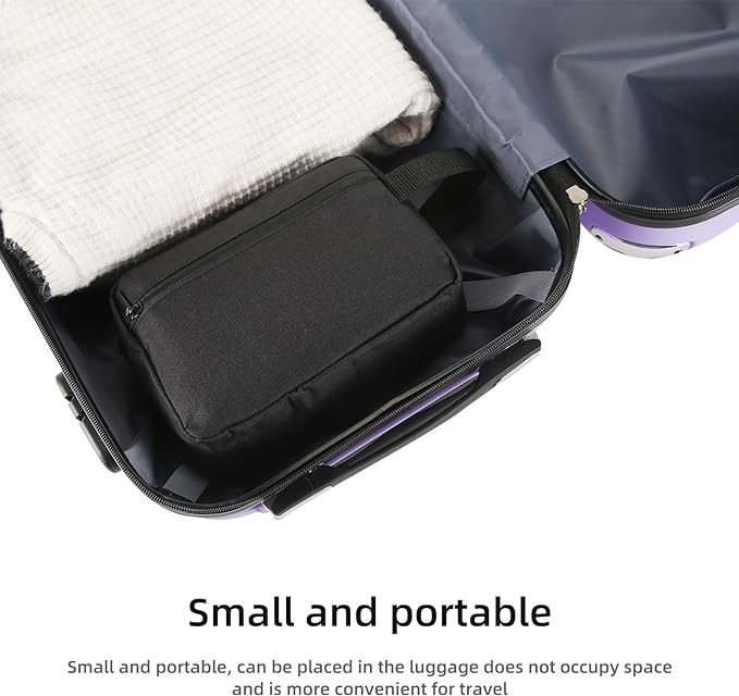 Icramsy Travel Toiletry bag Toiletry bag for women men Hanging Cosmetic bag Travel accessories for Women Men (Black)