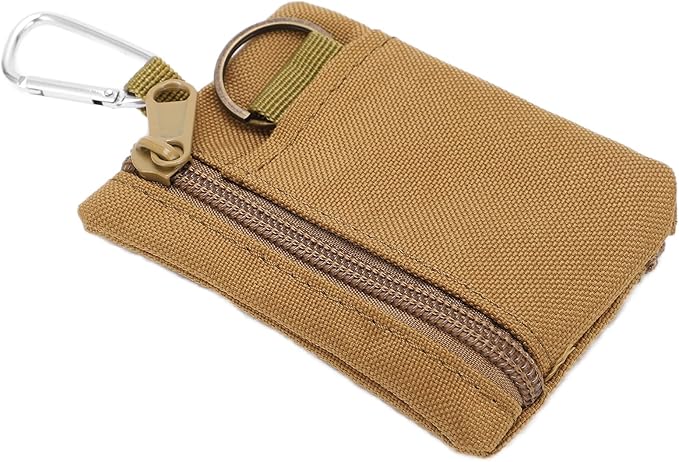 Mini Size EDC Utility Pouch Bags, Molle Pouch with Carabiner, EDC Pocket Organizer, Mini Molle Pouch Wallet for Biking Camping