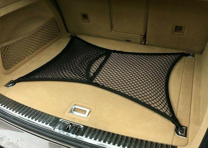 Trunk Organizer Cargo Net for Porsche Cayenne 2011-2026 – Floor Style Cargo Net for SUV – Premium Mesh Elastic Car Trunk Organizer Vehicle Carrier Storage – Compatible with Cayenne