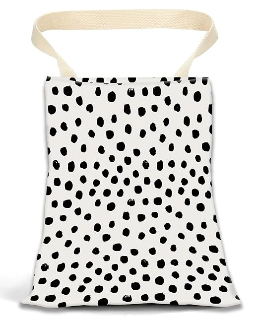 Car Garbage Can, Hanging Car Trash Can for Back Seat Organizer, Cute Polka Dots
