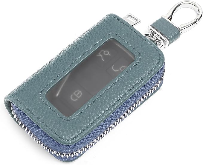 SENDEFN Universal Car Key Fob Case Leather Smart Remote Keychain Protector Holder