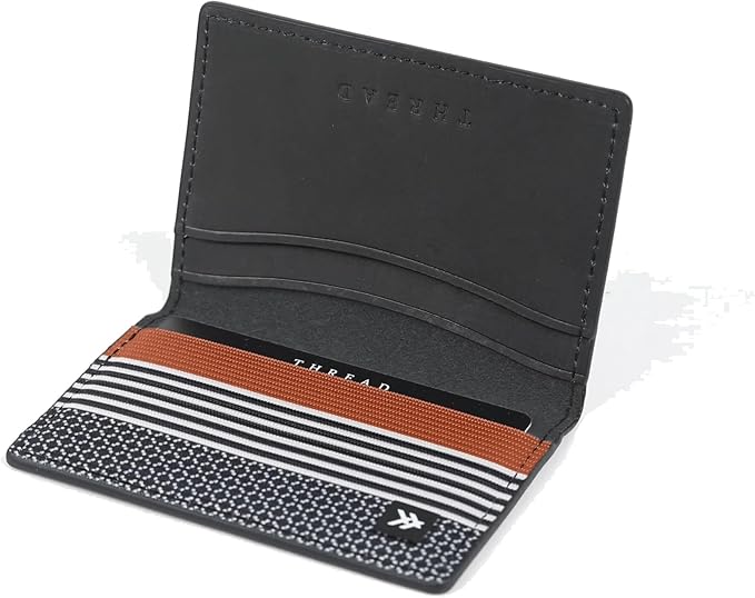 Thread Wallets RFID Blocking Slim Leather Bifold Wallet with Card Protection (Sanders)