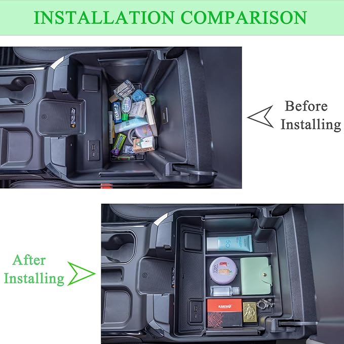 PIMCAR Full Center Console Organizer for 2022-2026 Refreshed Chevy Silverado/GMC Sierra 1500, 2024-2026 Silverado/Sierra 2500HD 3500HD (Full Console w/Bucket Seats ONLY)